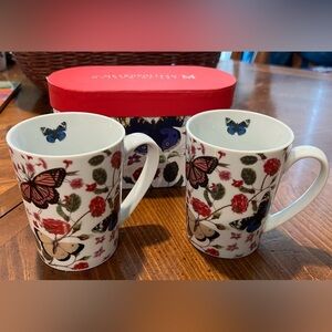 Metropolitan Museum of Art Mug Set Of 2 “Butterflies” Louis Prang 2013 NIB